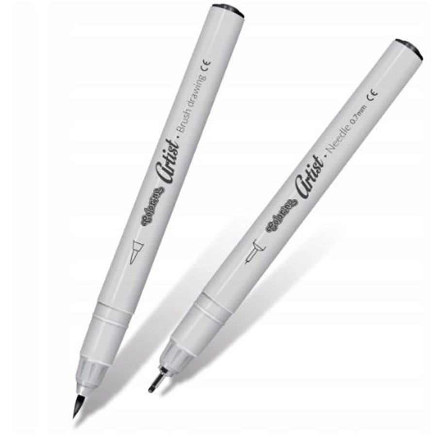 Cienkopisy do szkicowania Fineliners, czarne, 7 końcówek