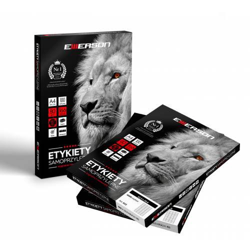 Etykiety Emerson A4 48,5 mm - 16,9 mm