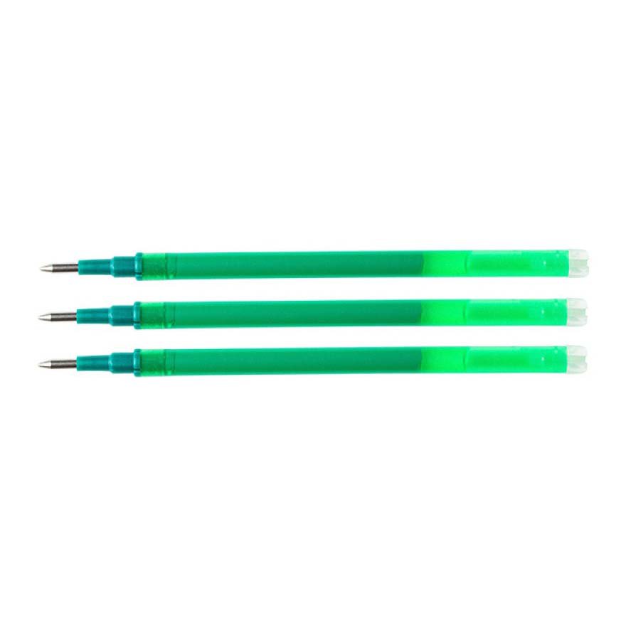 Wkład do długopisu wymazywalnego Q-CONNECT, 1,0mm, 3szt., zawieszka, zielony