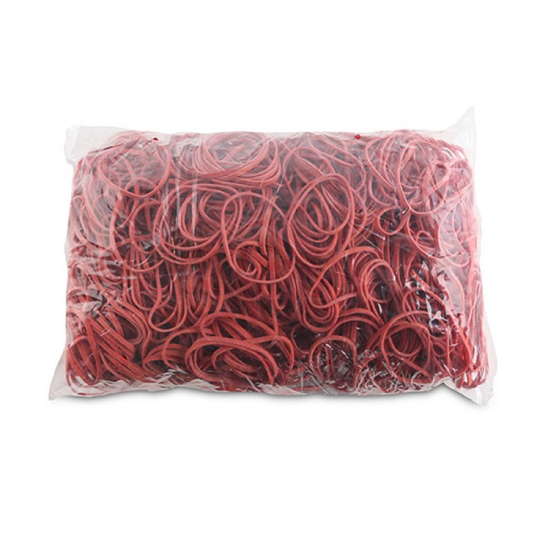 Gumki recepturki OFFICE PRODUCTS, średnica 50mm, 1,5x3mm, 60% kauczuku, 1000g, zgrzewka, czerwone