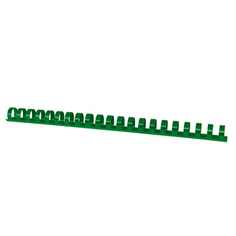 Grzbiety do bindowania OFFICE PRODUCTS, A4, 16mm (145 kartek), 100 szt., zielone