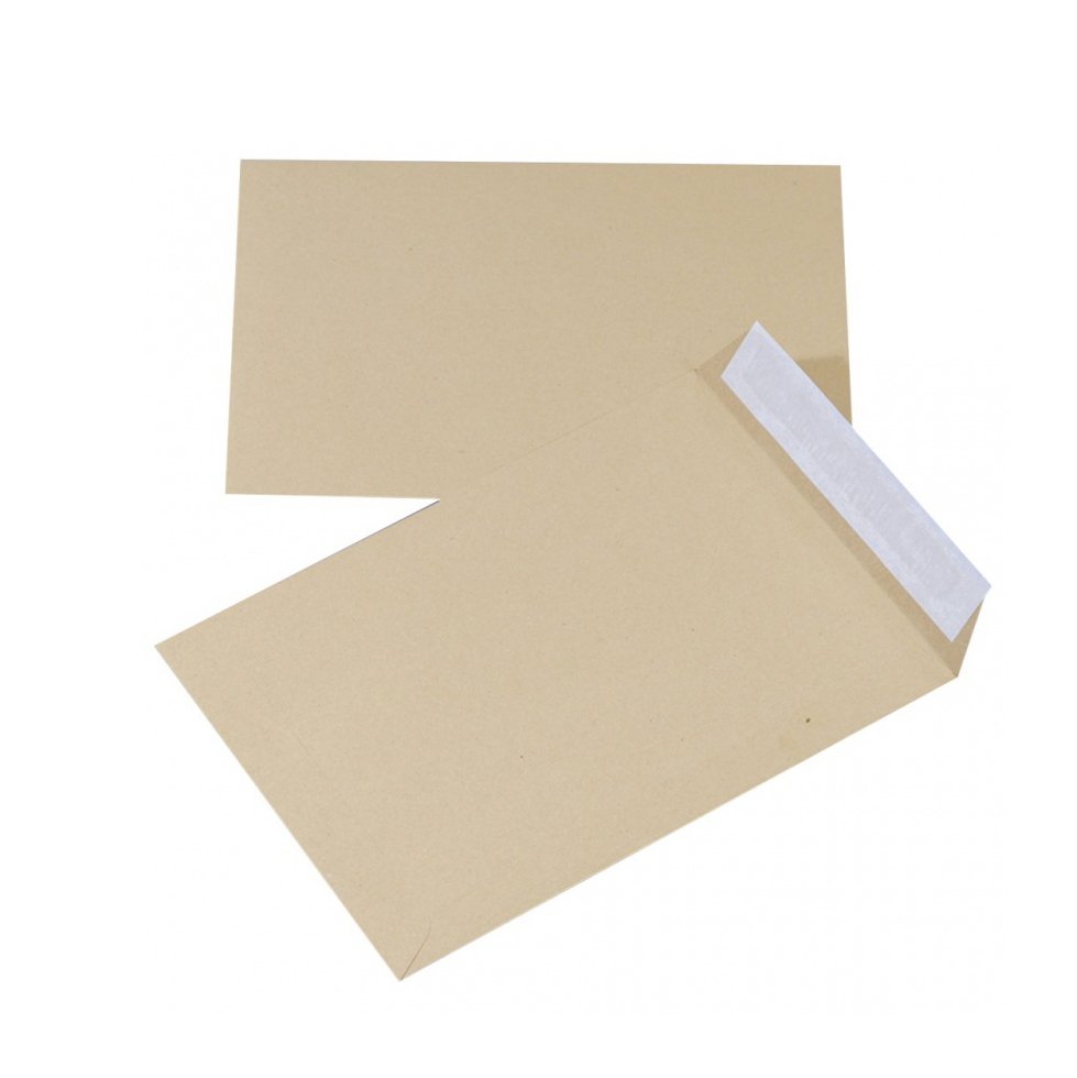 Koperty z taśmą silikonową OFFICE PRODUCTS, HK, C4, 229x324mm, 90gsm, 10szt., brązowe