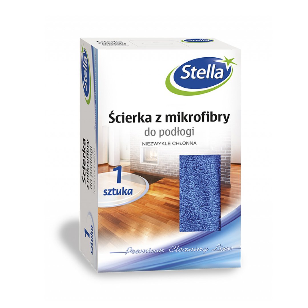Ścierka z mikrofibry STELLA, do podłogi, dwustronna, 1 szt., niebieski