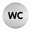 Tabliczka 'WC'490723 83mm srebDURABLE 