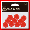 Magnesy 20mm czerwone (10 szt.)