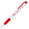 długopis SUPERFINE AUTOMAT w gwiazdki - czerwony