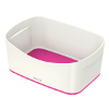 MyBox - pojemnik mały bez pokrywki, biało-różowy