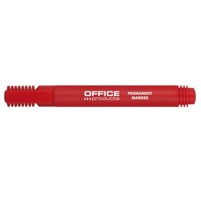 Marker permanentny OFFICE PRODUCTS, okrągły, 1-3mm (linia), czerwony