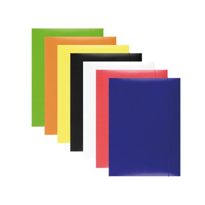 Teczka z gumką OFFICE PRODUCTS, karton, A4, 300gsm, 3-skrz., mix kolorów