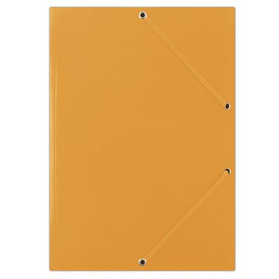 Teczka z gumką DONAU, karton, A4, 400gsm, 3-skrz., pomarańczowa