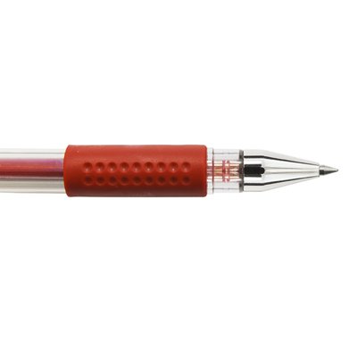 Długopis żelowy DONAU z wodoodpornym tuszem 0,5mm, czerwony