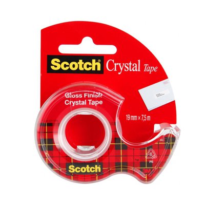 Taśma Scotch® Crystal Clear, przezroczysta,19 mm x 7,5 m