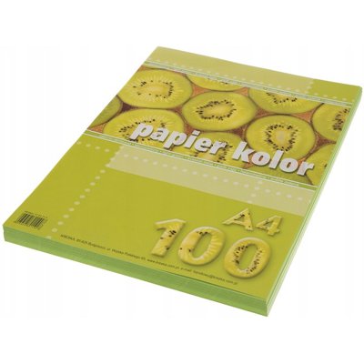 Papier ksero A4 KRESKA jasny zielony 100ark