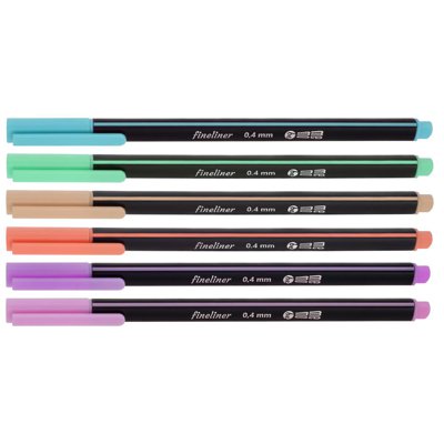 Cienkopisy 0,4mm 6 kolorów pastelowych op. kartonowe MEMOBE MC101-99-06 Cienkopisy 0,4mm 6 kolorów pastelowych op. kartonowe MEMOBE MC101-99-06