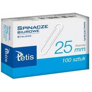 Spinacze biurowe 25mm (100szt.) GS140-A TETIS