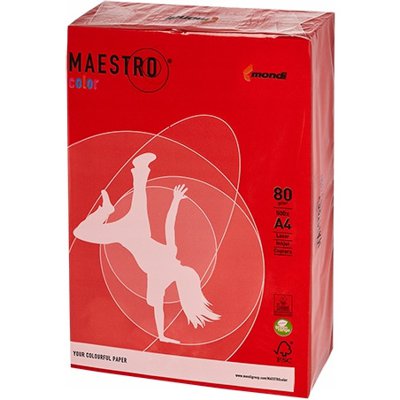 Papier ksero A4 80g MAESTRO COLOR CO44 Intensywny czerwień koralowa