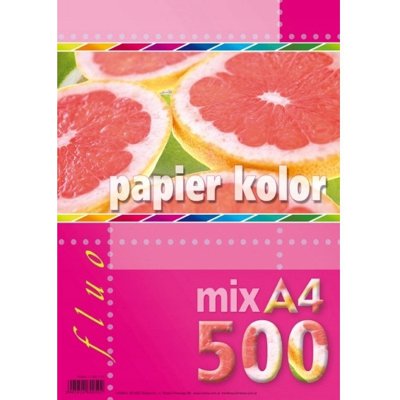 Papier A4 FLUO mix 500ark 5kol KRESKA