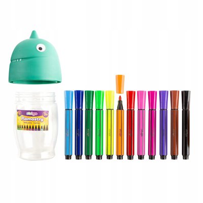 Flamastry 12 kolorów JUMBO Dinozaur SSC291 STRIGO Flamastry 12 kolorów JUMBO Dinozaur SSC291 STRIGO