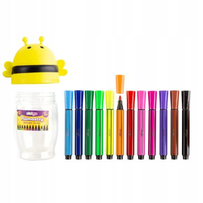 Flamastry 12 kolorów JUMBO Pszczółka SSC292 STRIGO Flamastry 12 kolorów JUMBO Pszczółka SSC292 STRIGO