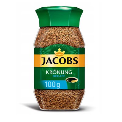 Kawa JACOBS KRONUNG DECAFF, bezkofeinowa rozpuszczalna, 100 g