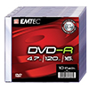 Dysk Emtec DVD-R 4,7GB 16X Slim (10)