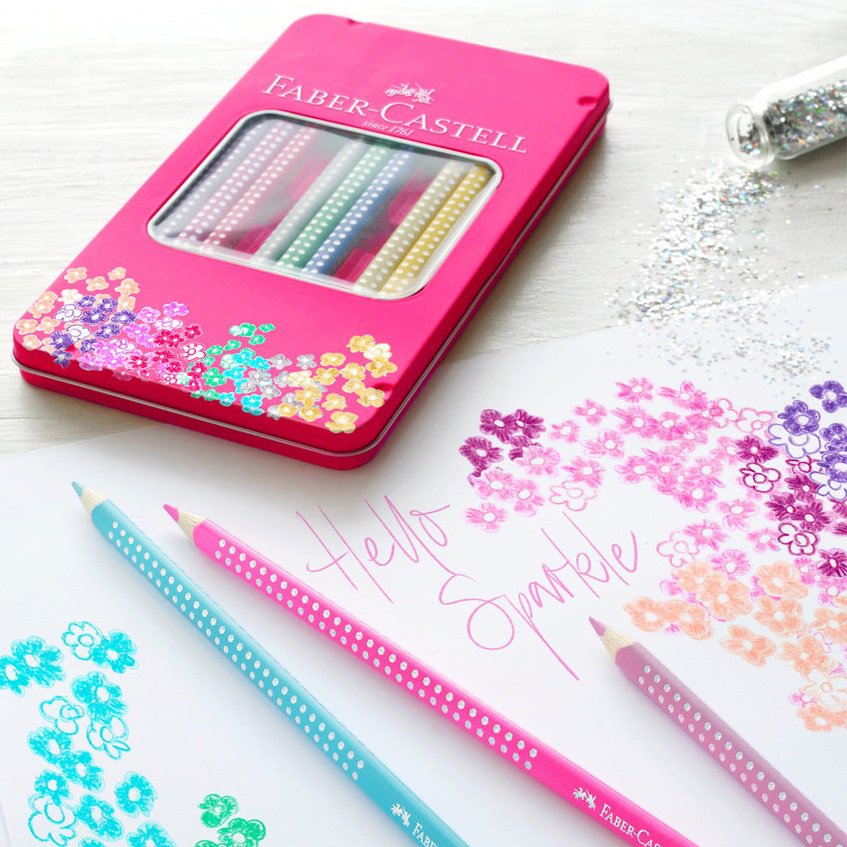 Kredki ołówkowe, Sparkle, 12 kolorów, Faber-Castell