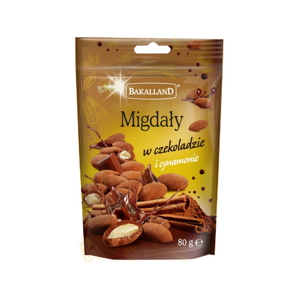 Migdały w czekoladzie i cynamonie, Bakalland, 80gr