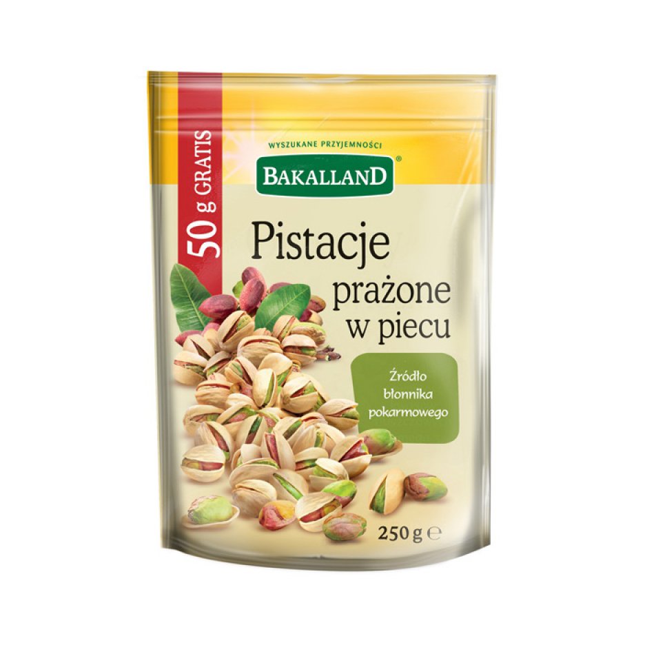 Pistacje prażone, Bakalland, 200+50g