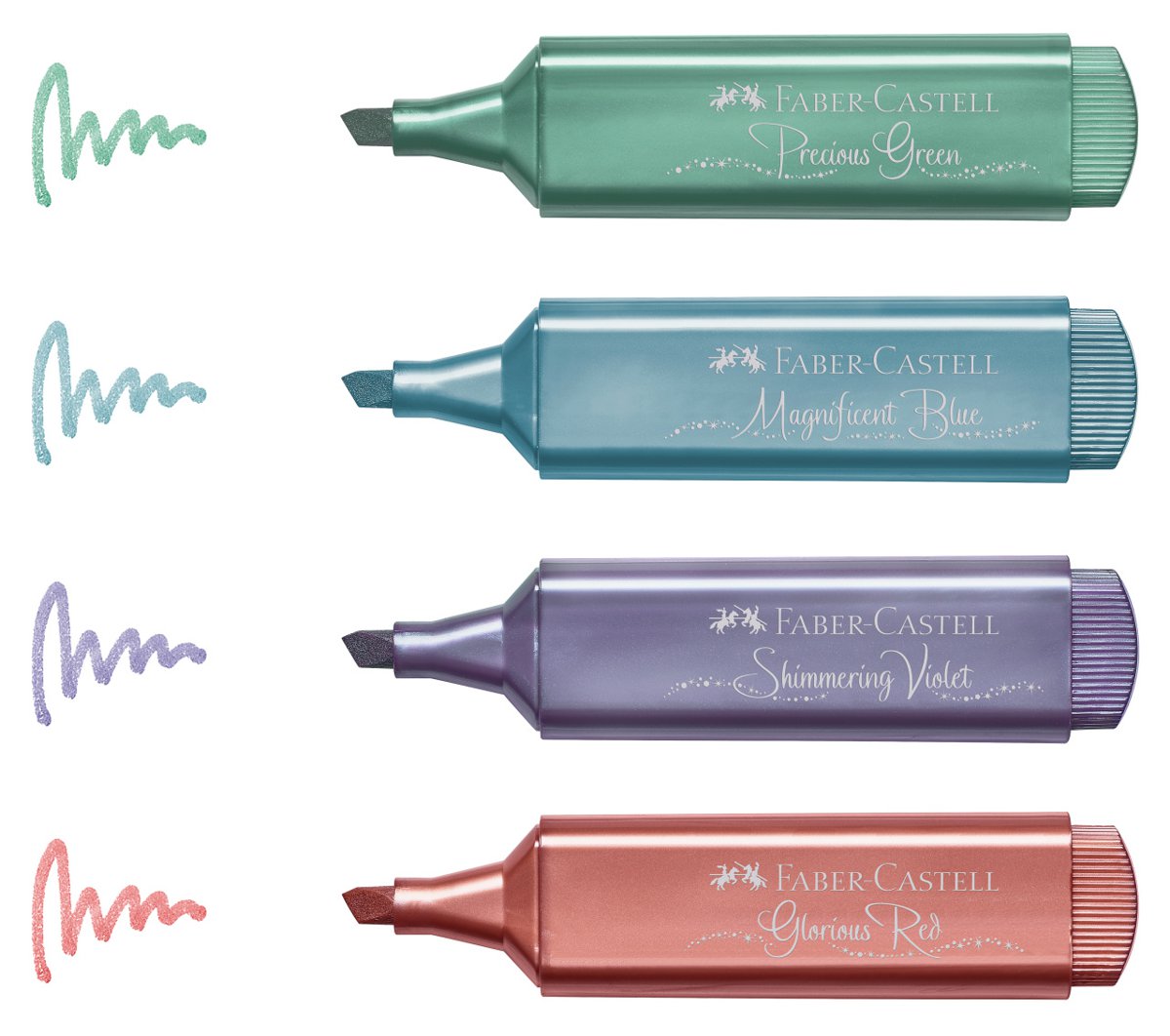 Zakreślacze metaliczne1546 Faber-Castell 4 szt