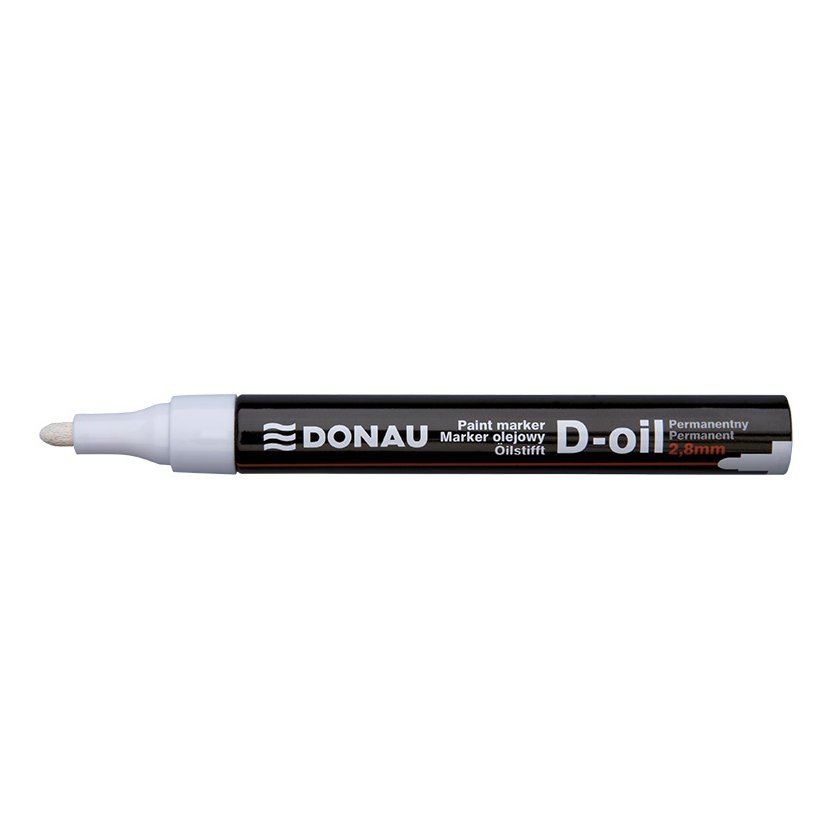 Marker olejowy DONAU D-Oil, okrągły, 2,8mm, biały