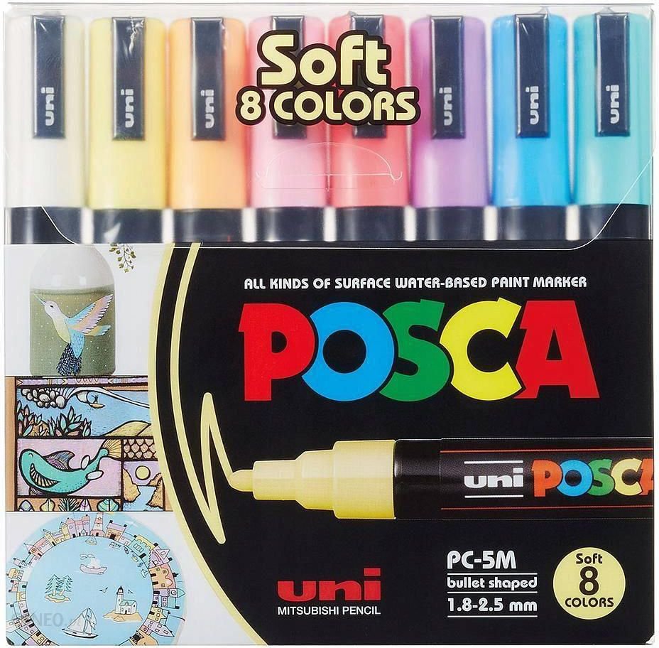 Marker pastelowe UNI PC-5M POSCA kpl. 8 szt.