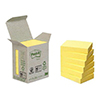 Ekologiczne karteczki samoprzylepne Post-It 38x51mm 6 bloczków x 100 kartek żółte