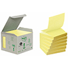 Ekologiczne karteczki samoprzylepne Post-It Z-Notes 76x76mm 6 bloczków x 100 kartek żółte