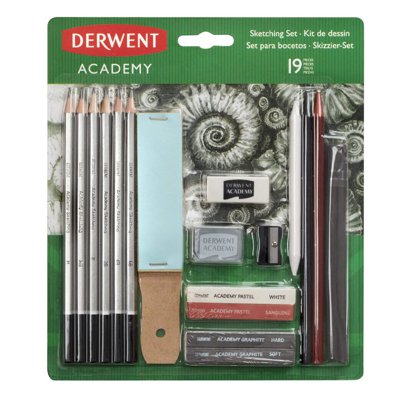 Zestaw do szkicowania ołówki, węgiel, pastele, temp.Academy, 2300365, Derwent