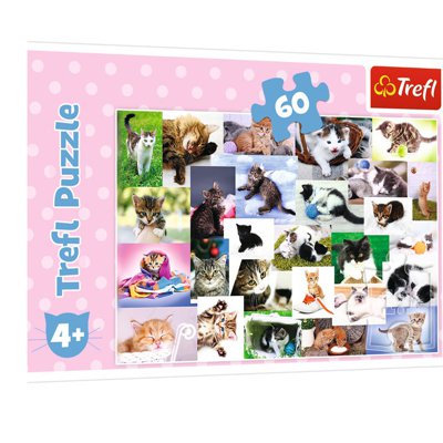 Trefl, puzzle Koci świat