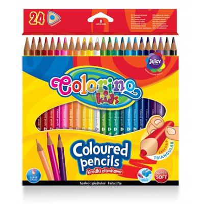 Kredki ołówkowe, trójkątne, Colorino, 24 kolory