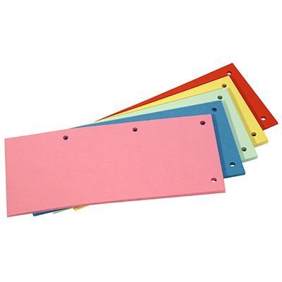Przekładki kartonowe 1/3 A4 DATURA czerwone 100 sztuk