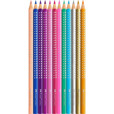 Kredki ołówkowe, Sparkle, 12 kolorów, Faber-Castell