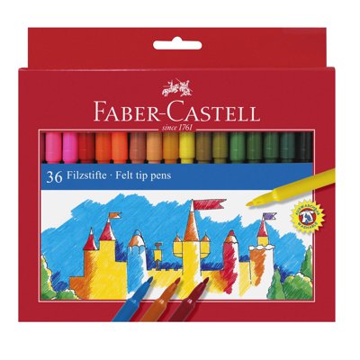 Flamastry Zamek, 36 sztuk Faber Castell