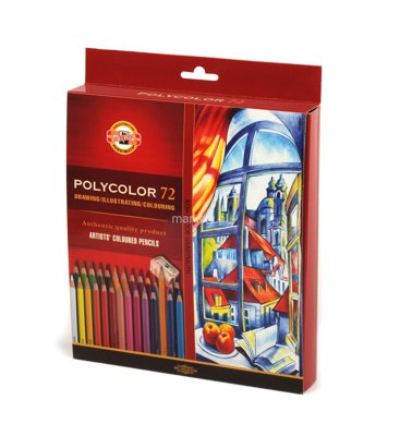 Kredki artystyczne, Polycolor 3837,  72 kolory KOH-I-NOOR