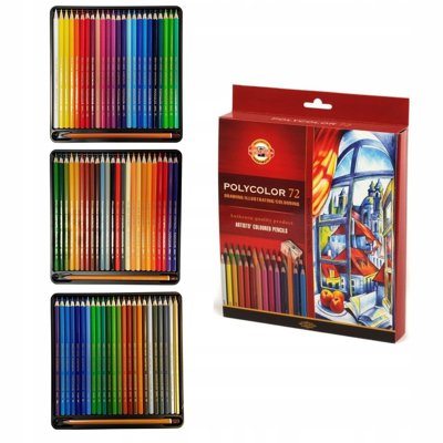 Kredki artystyczne, Polycolor 3837,  72 kolory KOH-I-NOOR