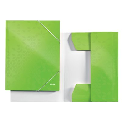 Teczka kartownowa z gumką Leitz zielony WOW Leitz
