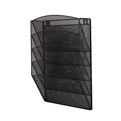 Pojemnik na czasopisma Q-Connect Office Set, 5 szufladek, metalowy, czarny
