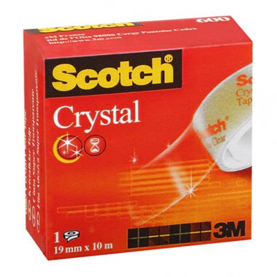Taśma Scotch® Crystal Clear, przezroczysta, 19 mm x 10 m