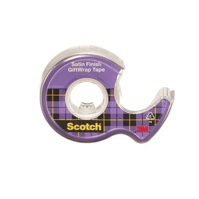 Taśma klejąca Scotch Gift Wrap do pakowania prezentów na podajniku 19mm 7,5m transparentna