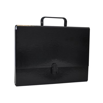 Teczka-pudełko OFFICE PRODUCTS, PP, A4/5cm, z rączką i zamkiem, czarna
