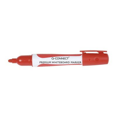 Marker do tablic Q-CONNECT Premium, gum. rękojeść, okrągły, 2-3mm (linia), czerwony