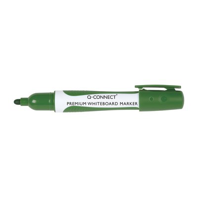 Marker do tablic Q-CONNECT Premium, gum. rękojeść, okrągły, 2-3mm (linia), zielony