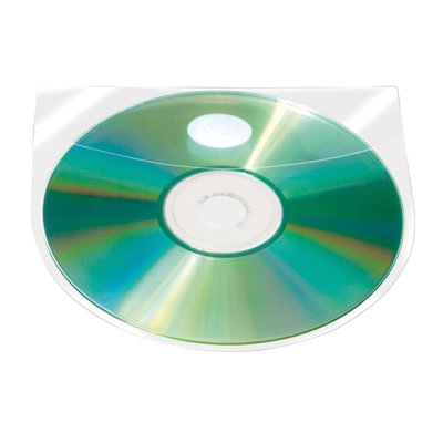 Kieszeń samoprzylepna Q-CONNECT, na 2-4 płyty CD/DVD, 127x127mm, 10szt.