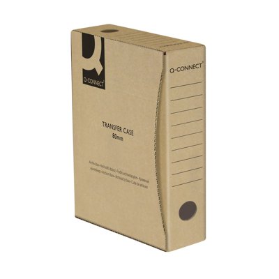 Pudło archiwizacyjne Q-CONNECT, karton, A4/80mm, szare